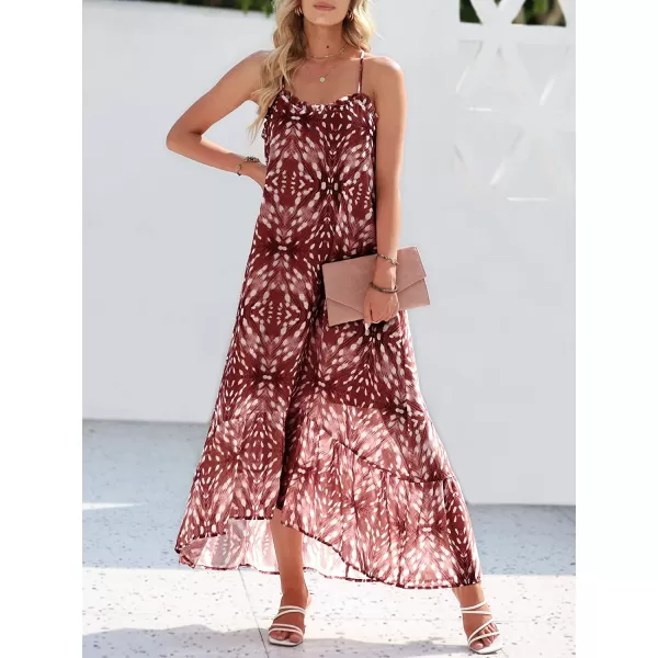 imageANRABESS Womens Summer High Low Ruffle Maxi Dress Spaghetti Strap Print Flowy Beach Long DressPrint 02