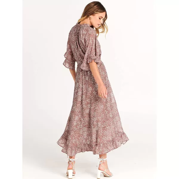 imageANRABESS Womens Summer Ruffle Maxi Dress Floral Print 34 Bell Sleeve V Neck High Waist Flowy Boho Long DressFloral 03