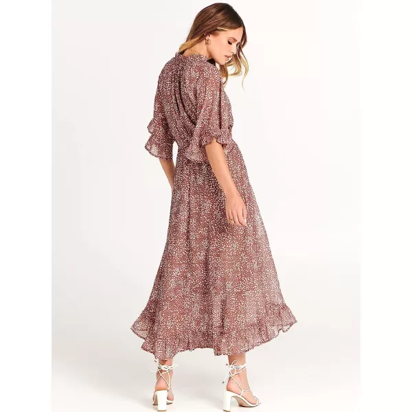 imageANRABESS Womens Summer Ruffle Maxi Dress Floral Print 34 Bell Sleeve V Neck High Waist Flowy Boho Long DressFloral 03