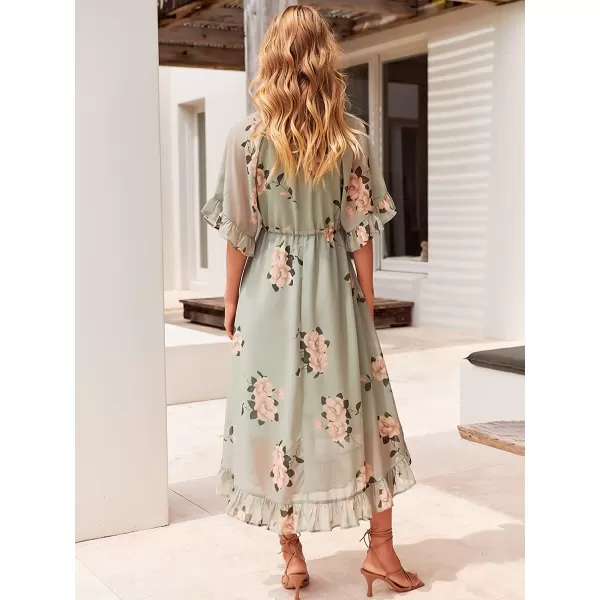 imageANRABESS Womens Summer Ruffle Maxi Dress Floral Print 34 Bell Sleeve V Neck High Waist Flowy Boho Long DressFloral 05