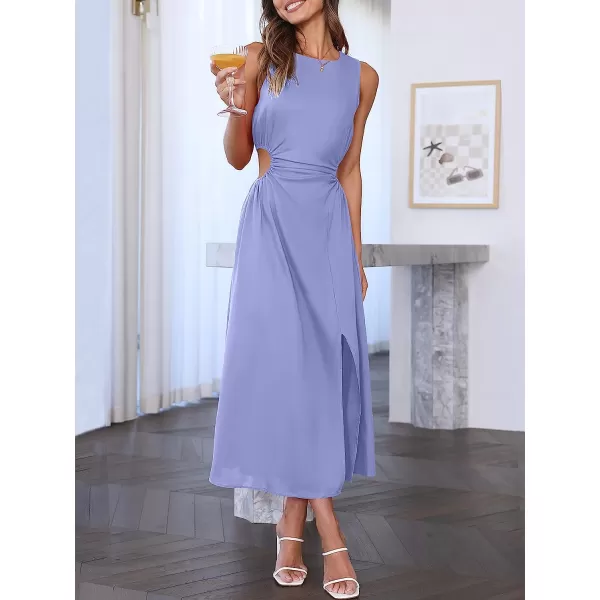 imageANRABESS Womens Summer Sleeveless Cutout Maxi Dress Bodycon Slit Beach Wedding Guest DressesPurple Blue