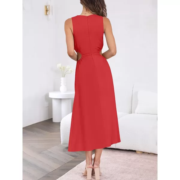 imageANRABESS Womens Summer Sleeveless Cutout Maxi Dress Bodycon Slit Beach Wedding Guest DressesRed