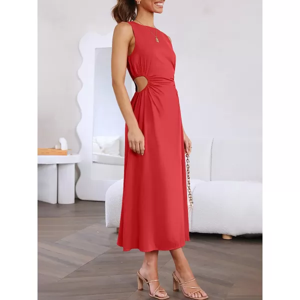 imageANRABESS Womens Summer Sleeveless Cutout Maxi Dress Bodycon Slit Beach Wedding Guest DressesRed