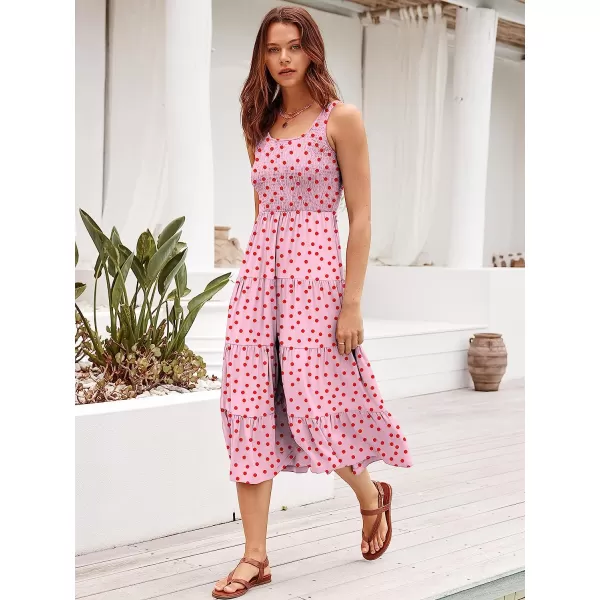 imageANRABESS Womens Summer Sleeveless Smocked Sundress Boho Ruffle Tiered Swing A Line Beach Midi Dress with PocketsPrint 01
