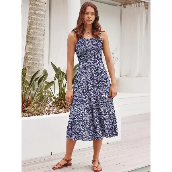 imageANRABESS Womens Summer Sleeveless Smocked Sundress Boho Ruffle Tiered Swing A Line Beach Midi Dress with PocketsPrint 02