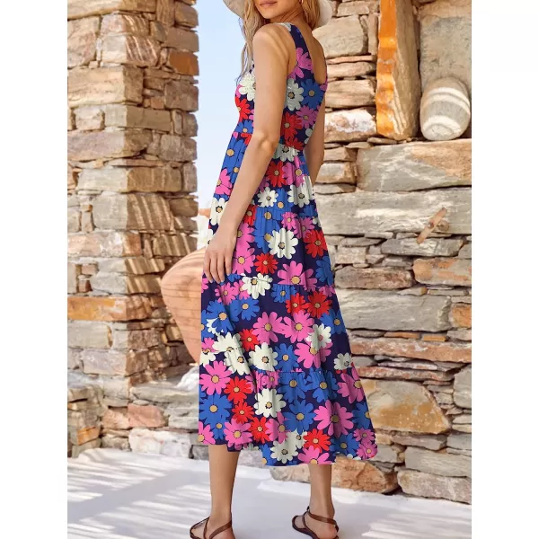 imageANRABESS Womens Summer Sleeveless Smocked Sundress Boho Ruffle Tiered Swing A Line Beach Midi Dress with PocketsPrint 03