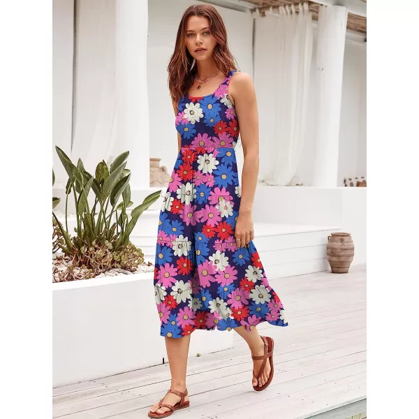 imageANRABESS Womens Summer Sleeveless Smocked Sundress Boho Ruffle Tiered Swing A Line Beach Midi Dress with PocketsPrint 03