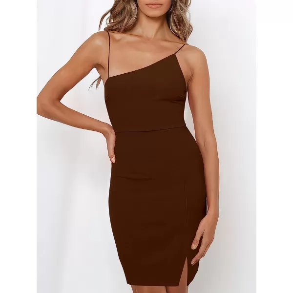 imageANRABESS Womens Summer Sleeveless Spaghetti Strap Short Dress Backless Bodycon Split Hem Cocktail Formal DressesBrown