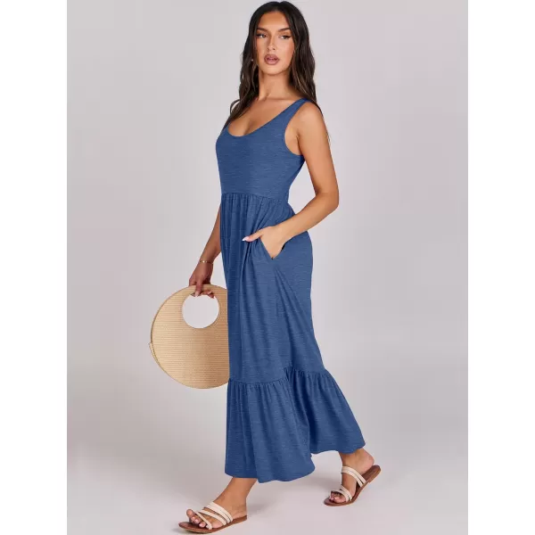 imageANRABESS Womens Summer Sleeveless Sundress Swing Dress Casual Flowy Tiered Beach Maxi Dress with PocketsBlue