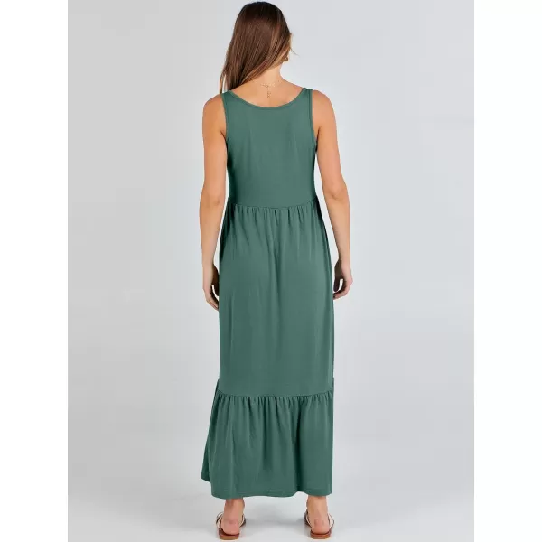 imageANRABESS Womens Summer Sleeveless Sundress Swing Dress Casual Flowy Tiered Beach Maxi Dress with PocketsGrass