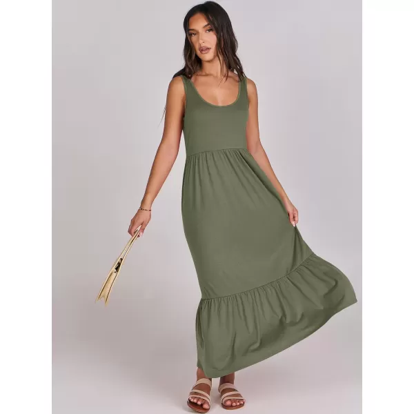 imageANRABESS Womens Summer Sleeveless Sundress Swing Dress Casual Flowy Tiered Beach Maxi Dress with PocketsGreen