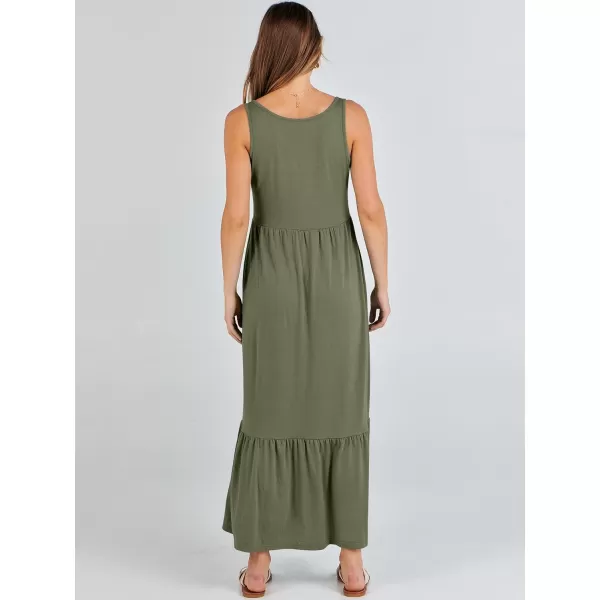 imageANRABESS Womens Summer Sleeveless Sundress Swing Dress Casual Flowy Tiered Beach Maxi Dress with PocketsGreen