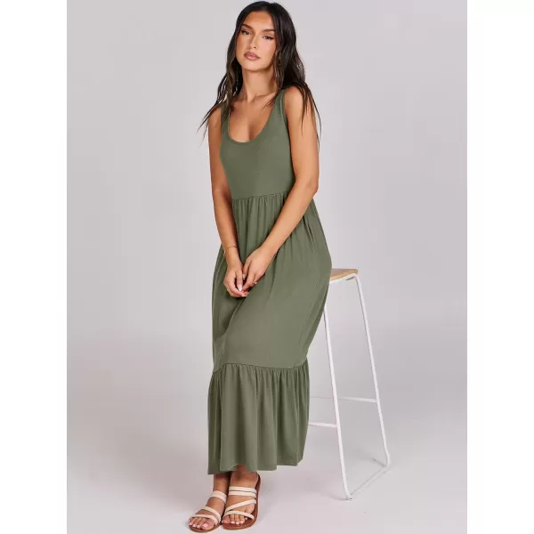 imageANRABESS Womens Summer Sleeveless Sundress Swing Dress Casual Flowy Tiered Beach Maxi Dress with PocketsGreen