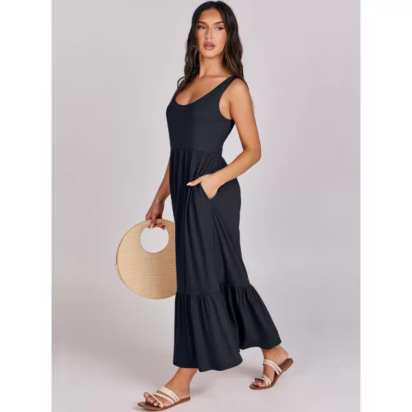 imageANRABESS Womens Summer Sleeveless Sundress Swing Dress Casual Flowy Tiered Beach Maxi Dress with PocketsNavy Blue