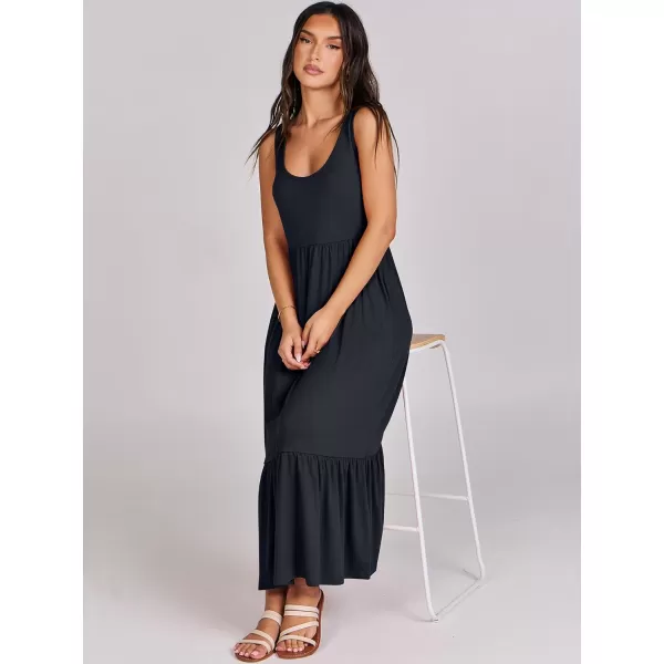 imageANRABESS Womens Summer Sleeveless Sundress Swing Dress Casual Flowy Tiered Beach Maxi Dress with PocketsNavy Blue