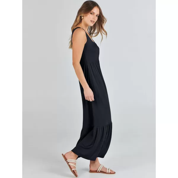 imageANRABESS Womens Summer Sleeveless Sundress Swing Dress Casual Flowy Tiered Beach Maxi Dress with PocketsNavy Blue