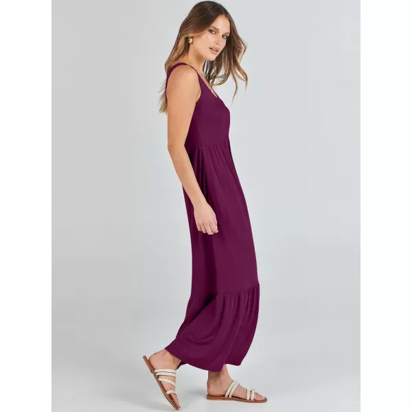 imageANRABESS Womens Summer Sleeveless Sundress Swing Dress Casual Flowy Tiered Beach Maxi Dress with PocketsPurple