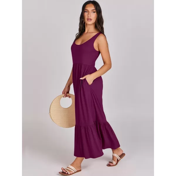 imageANRABESS Womens Summer Sleeveless Sundress Swing Dress Casual Flowy Tiered Beach Maxi Dress with PocketsPurple