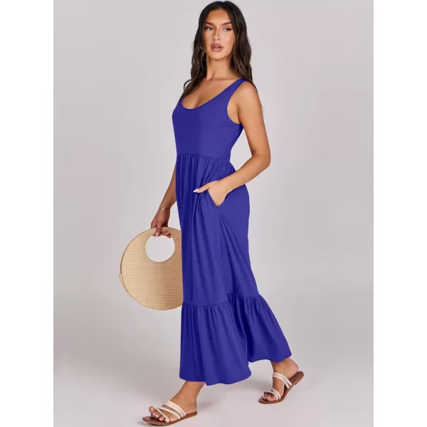 imageANRABESS Womens Summer Sleeveless Sundress Swing Dress Casual Flowy Tiered Beach Maxi Dress with PocketsRoyal Blue