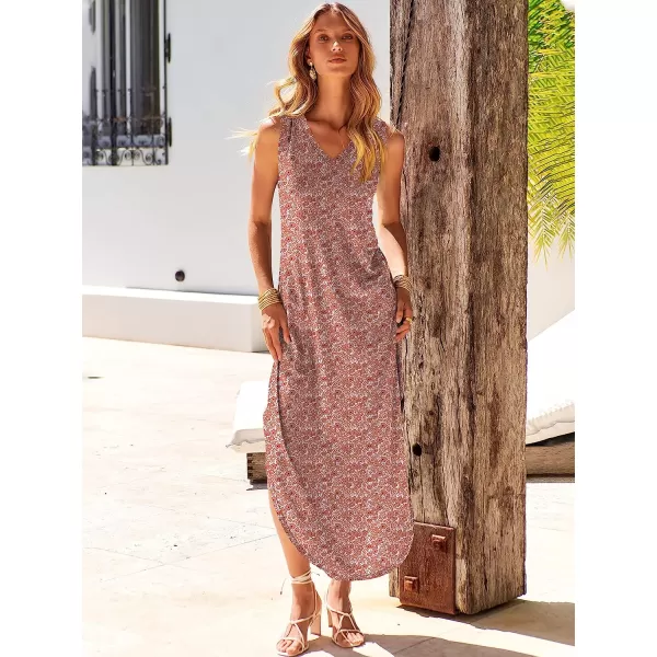 imageANRABESS Womens Summer Sleeveless V Neck Casual Loose Flowy Slit Maxi Beach Long Dresses with Pockets01 Floral