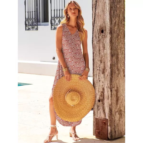 imageANRABESS Womens Summer Sleeveless V Neck Casual Loose Flowy Slit Maxi Beach Long Dresses with Pockets01 Floral