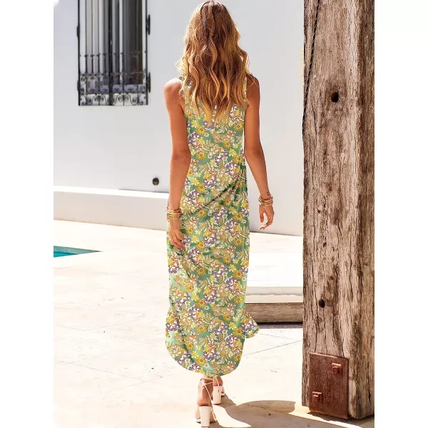 imageANRABESS Womens Summer Sleeveless V Neck Casual Loose Flowy Slit Maxi Beach Long Dresses with Pockets02 Floral