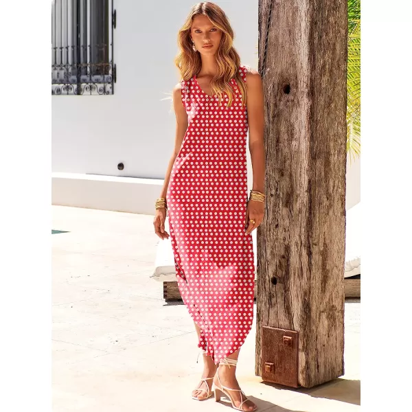 imageANRABESS Womens Summer Sleeveless V Neck Casual Loose Flowy Slit Maxi Beach Long Dresses with Pockets03 Dot