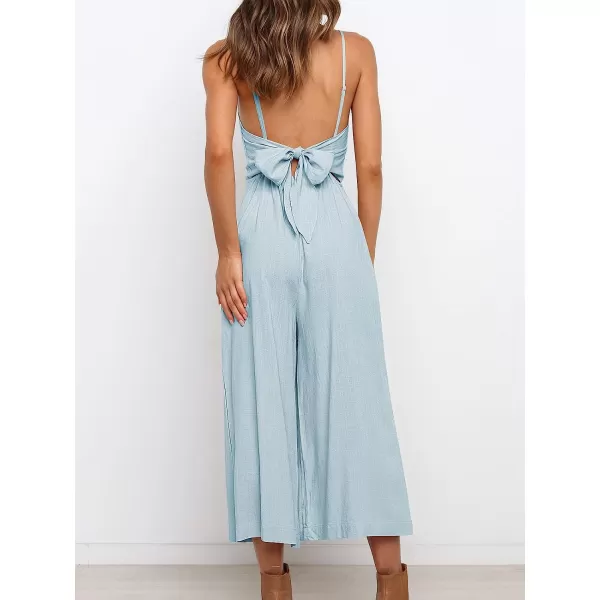 imageANRABESS Womens Summer Spaghetti Strap Tie Back Sleeveless Dressy High Waist Wide Leg Jumpsuit Rompers PocketsBlue