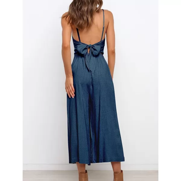 imageANRABESS Womens Summer Spaghetti Strap Tie Back Sleeveless Dressy High Waist Wide Leg Jumpsuit Rompers PocketsBlue Gray