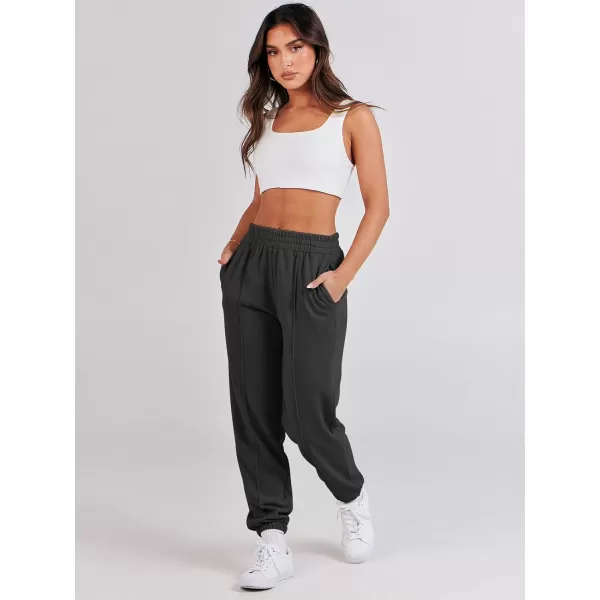 imageANRABESS Womens Sweatpants Baggy Casual High Waisted Workout Athletic Cinch Bottom Joggers PantsBlack
