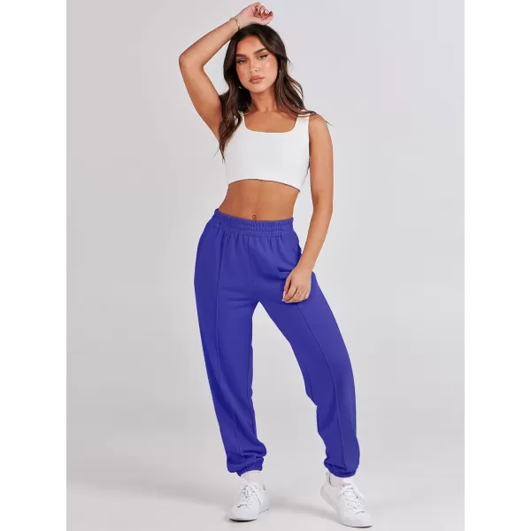 imageANRABESS Womens Sweatpants Baggy Casual High Waisted Workout Athletic Cinch Bottom Joggers PantsDeep Blue