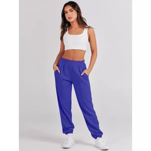 imageANRABESS Womens Sweatpants Baggy Casual High Waisted Workout Athletic Cinch Bottom Joggers PantsDeep Blue