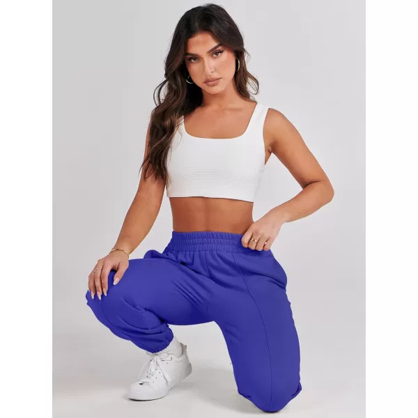 imageANRABESS Womens Sweatpants Baggy Casual High Waisted Workout Athletic Cinch Bottom Joggers PantsDeep Blue