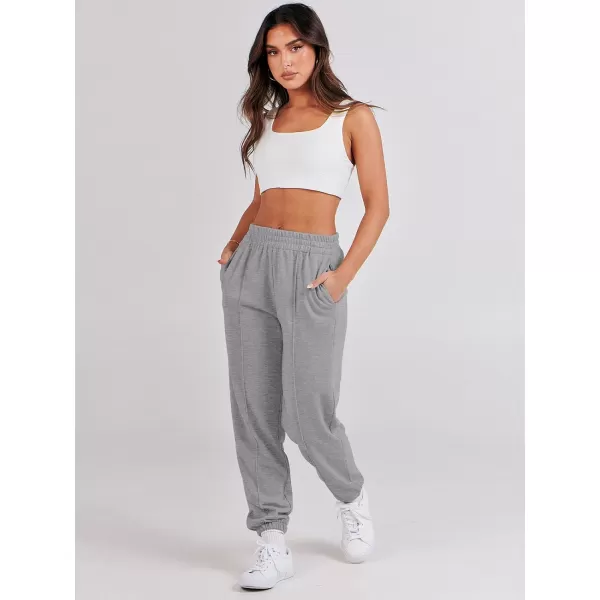imageANRABESS Womens Sweatpants Baggy Casual High Waisted Workout Athletic Cinch Bottom Joggers PantsDeep Gray
