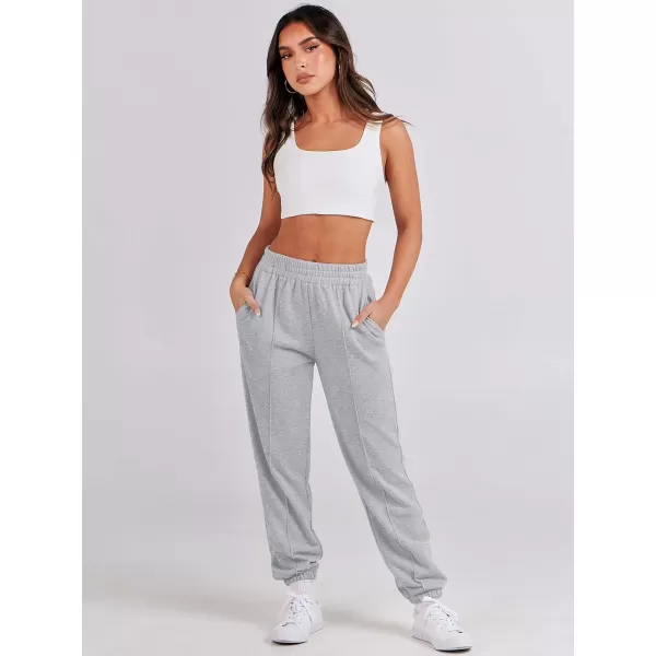 imageANRABESS Womens Sweatpants Baggy Casual High Waisted Workout Athletic Cinch Bottom Joggers PantsGray