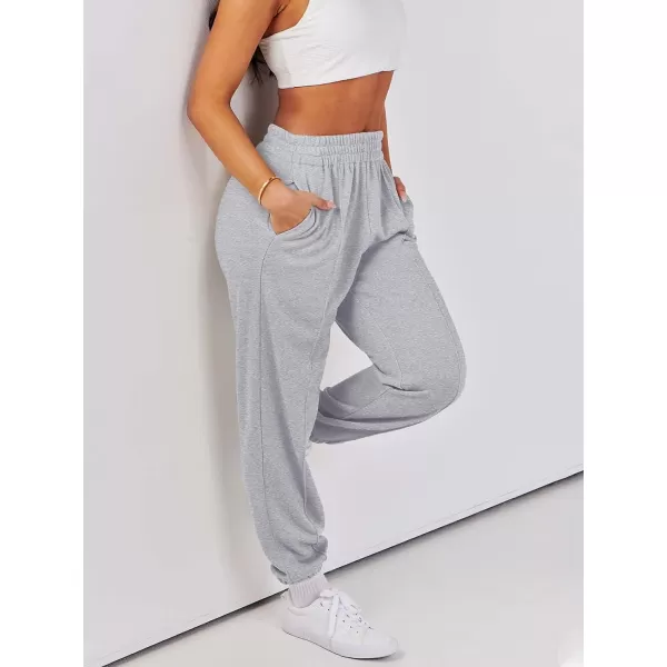 imageANRABESS Womens Sweatpants Baggy Casual High Waisted Workout Athletic Cinch Bottom Joggers PantsGray