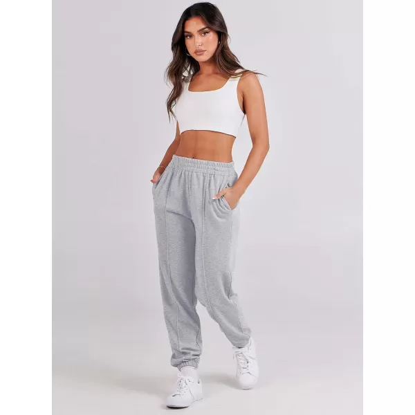 imageANRABESS Womens Sweatpants Baggy Casual High Waisted Workout Athletic Cinch Bottom Joggers PantsGray