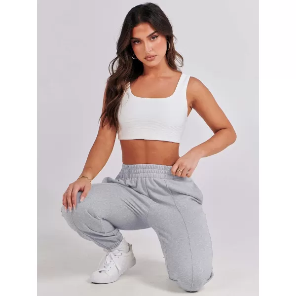 imageANRABESS Womens Sweatpants Baggy Casual High Waisted Workout Athletic Cinch Bottom Joggers PantsGray