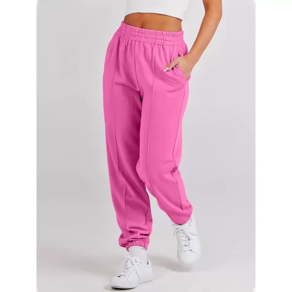 imageANRABESS Womens Sweatpants Baggy Casual High Waisted Workout Athletic Cinch Bottom Joggers PantsHot Pink
