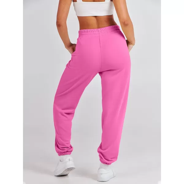imageANRABESS Womens Sweatpants Baggy Casual High Waisted Workout Athletic Cinch Bottom Joggers PantsHot Pink