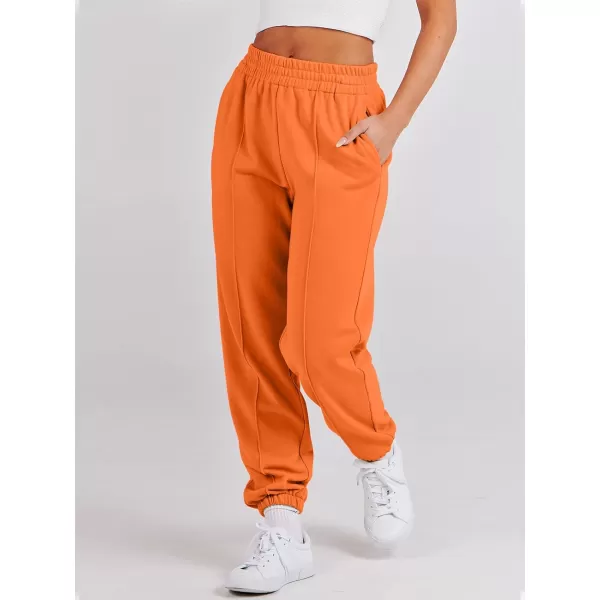 imageANRABESS Womens Sweatpants Baggy Casual High Waisted Workout Athletic Cinch Bottom Joggers PantsOrange