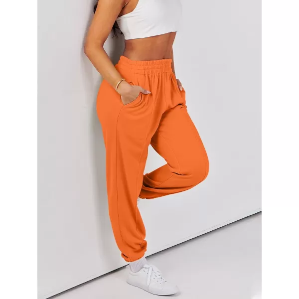 imageANRABESS Womens Sweatpants Baggy Casual High Waisted Workout Athletic Cinch Bottom Joggers PantsOrange