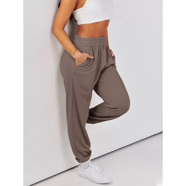 imageANRABESS Womens Sweatpants Baggy Casual High Waisted Workout Athletic Cinch Bottom Joggers PantsTaupe