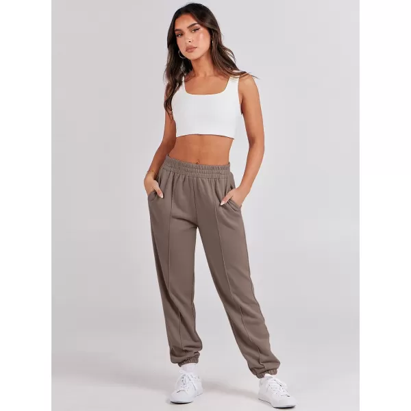imageANRABESS Womens Sweatpants Baggy Casual High Waisted Workout Athletic Cinch Bottom Joggers PantsTaupe