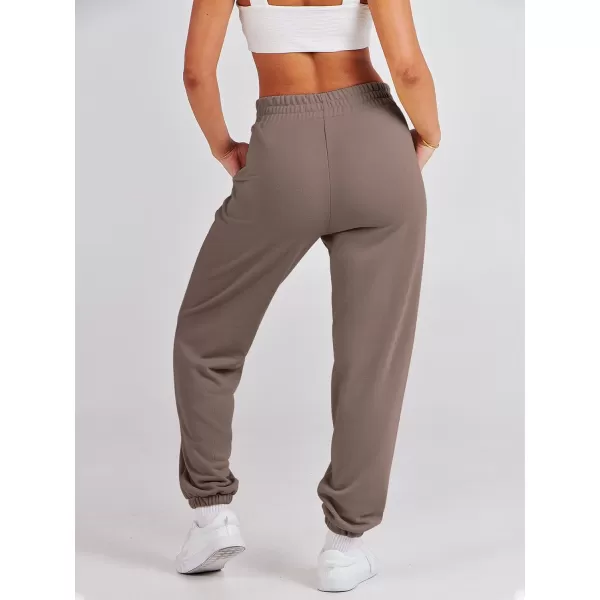imageANRABESS Womens Sweatpants Baggy Casual High Waisted Workout Athletic Cinch Bottom Joggers PantsTaupe