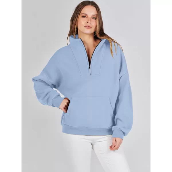 imageANRABESS Womens Sweatshirts Long Sleeve Oversized Fleece Half Zip Crop Hoodies Teen Girls Y2K Fall PulloverSky