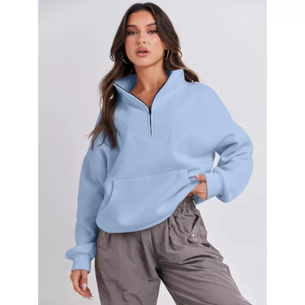 imageANRABESS Womens Sweatshirts Long Sleeve Oversized Fleece Half Zip Crop Hoodies Teen Girls Y2K Fall PulloverSky