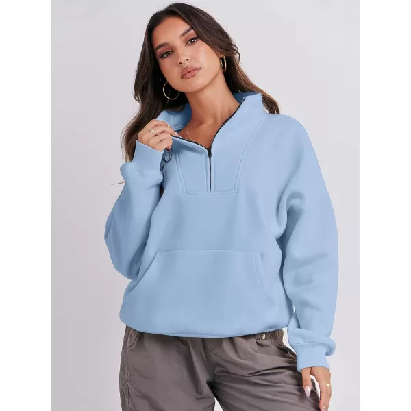 imageANRABESS Womens Sweatshirts Long Sleeve Oversized Fleece Half Zip Crop Hoodies Teen Girls Y2K Fall PulloverSky