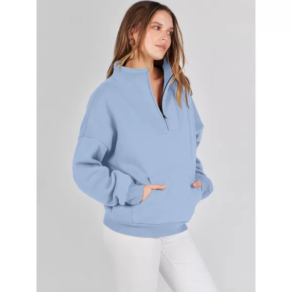 imageANRABESS Womens Sweatshirts Long Sleeve Oversized Fleece Half Zip Crop Hoodies Teen Girls Y2K Fall PulloverSky