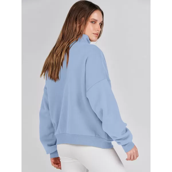 imageANRABESS Womens Sweatshirts Long Sleeve Oversized Fleece Half Zip Crop Hoodies Teen Girls Y2K Fall PulloverSky